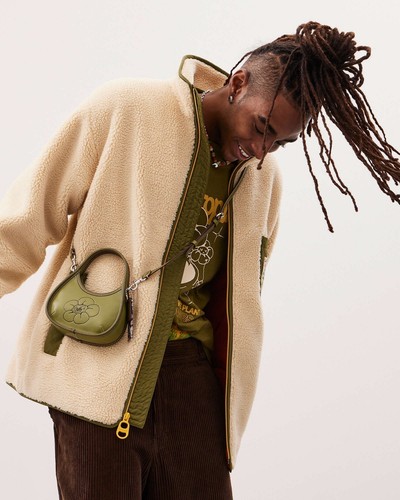 Coach Mini Ergo Tasche aus Coachtopia Leder mit Blumenmuster CQ836 Olivgrün - Bild 3 von 13