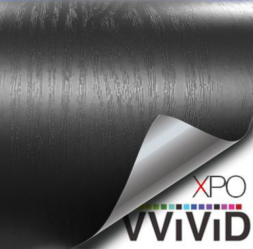 VViViD Black Wood Grain Faux Finish Textured Adhesive Vinyl Wrap Film DIY - Picture 8 of 14