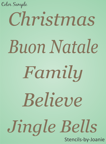 5er Set Schablone Jingle Bells Buon Natale Familie Glauben Land Zum Selbermachen Basteln Schilder - Bild 1 von 3
