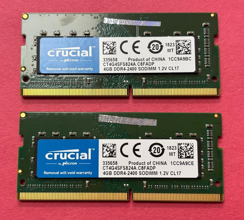 🟣CRUCIAL BY MICRON 8GB (2x4GB) DDR4-2400 RAM MEMORY CT4G4SFS824A.C8FADP - Picture 1 of 2