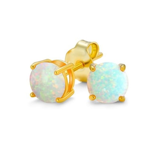 Damen Ohrringe Ohrstecker Silber Schmuck Opal Zirkonia Hochzeit Geschenk Ohrringe Set - Bild 3 von 5