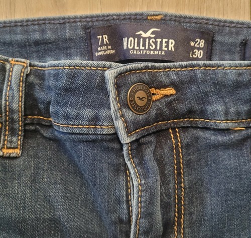 Hollister California Größe 7R W28 L30 DAMEN VORGEWASCHEN SUPER SKINNY BLAU JEANS #5 - Bild 11 von 12