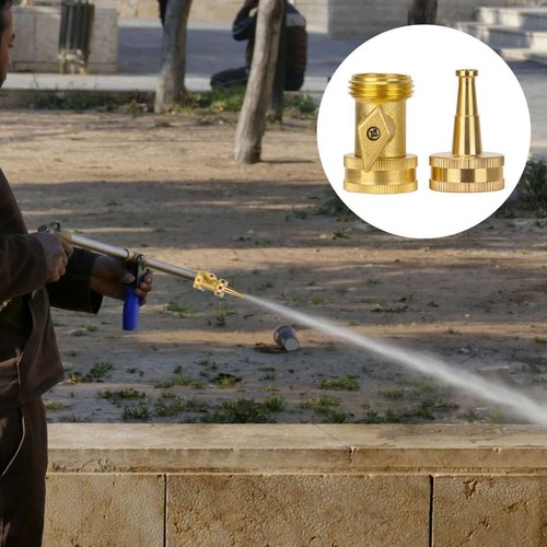 Brass Garden Nozzles Heavy Duty Adjustable Twist Water Hose High Pressure Us - Picture 2 of 12