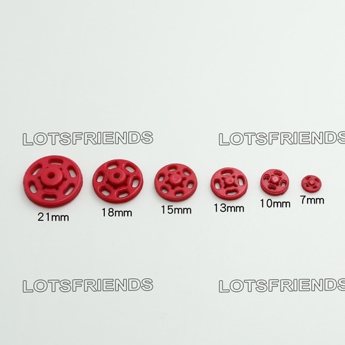 Plastic Press Studs Snap Fasteners Clothes Sewing Buttons 7 10 13 15 18 21mm - Picture 9 of 11