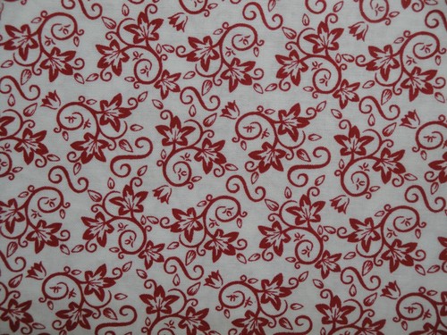 Riproduzione Calico Bianco Rosso Floreale Cotone Cucito Trapunta Abbigliamento Tessuto - Foto 1 di 7