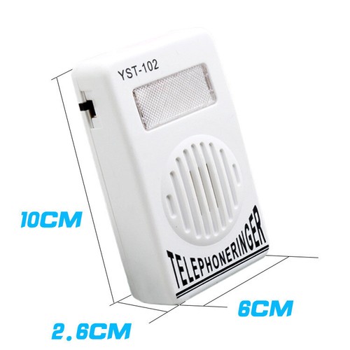 Extra-Loud Ringer Sound Telephone Phone Amplifier Strobe Light Flasher Bell - Photo 6 sur 7