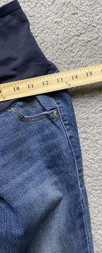 Old Navy Jeans Maternity Womens 2 Blue Skinny Stretch Distressed Denim Pants - Picture 3 of 8