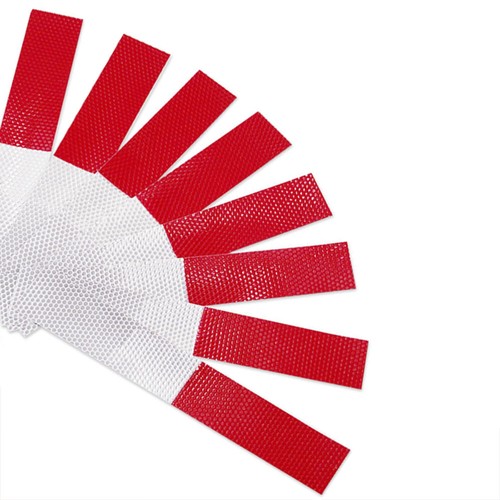 sale 15pcs Red/White Reflective Tape Conspicuity Safety Caution Warning Stickers - Imagen 2 de 12