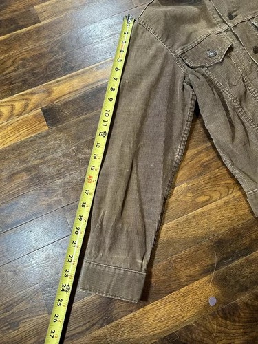 Vintage 70s Levis Corduroy Trucker Jacket Size XS (38) Made in USA Pockets - Picture 18 of 24