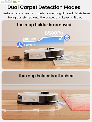 Lefant Lidar Robot Vacuum and Mop, 45-Day Self-Emptying, 190° PSD Obstacle Avoid - Picture 7 of 9