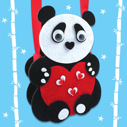 Get Set Make Create Your Own Panda Bag Felt Kids Craft Kits - Picture 3 of 7