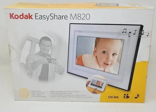 Kodak M820 Digital Frame-8” Wide 800 x 480 Pixel Screen-Store Up To 1,000 Images - Picture 1 of 3