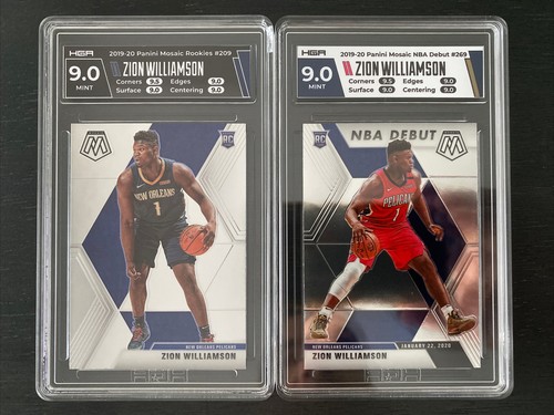Lot 2019-20 PANINI MOSAIC ZION WILLIAMSON #269 #209 ROOKIE HGA 9 COMME NEUF (9/9/9,5) - Photo 1 sur 5