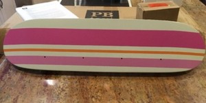 Bnib Pottery Barn Skateboard Shelf With Hooks White Skateboard Pinks Orange Ebay