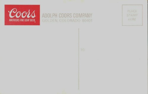 Golden CO Adolph COORS Company Werk Fabrik Luftaufnahme Bier Vintage Chrom Postkarte - Bild 2 von 2