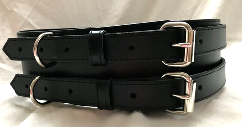 Waist Belt Bondage Black Leather Heavy Duty Master Restraint BDSM 28-35.5" - Picture 3 of 7
