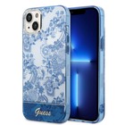 Guess arri?re hard case for iPhone 14 - Porcelain Collection - Blue