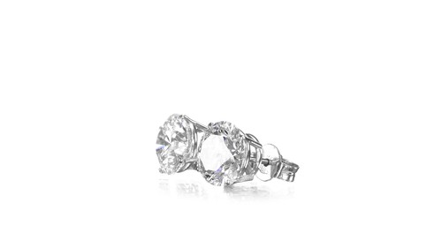 Diamond Stud Earrings VVS2 E Round Cut 3 Ct Lab Created IGI Certified Sparkling - Video 1 of 1