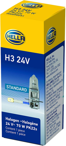 HELLA H3 24V Standard Halogen Bulb, 70W - Picture 4 of 12