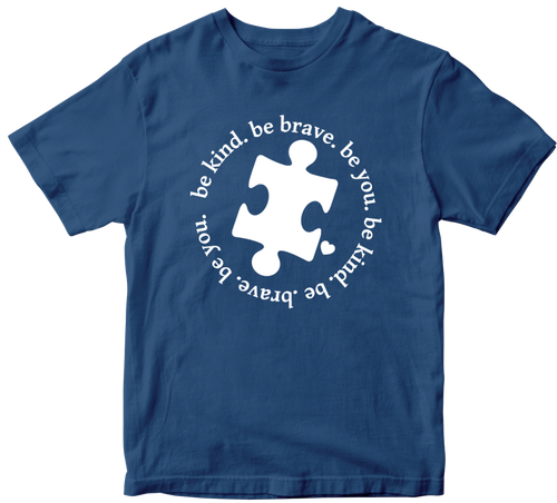 Be Kind Be Brave Be You T-shirt Autism Awareness Raise Together Children Gifts - Picture 13 of 14