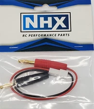 NHX RC RS4 Micro Charging Cable w/ 4.0mm Banana Connector Adapter Silicone Wire