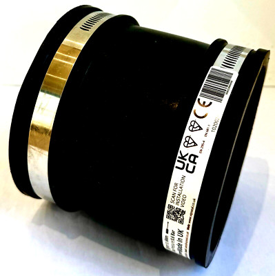 Unterirdische Entwässerung 110 mm x 110 mm Gummi Rohr Adapter (Größenbereich OD 100 - 115)