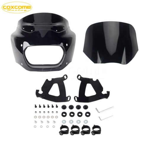 For Harley Fat Bob FXFB FXFBS 2018-2023 Front Upper Fairing 11"/15" Windshield - Picture 3 of 43