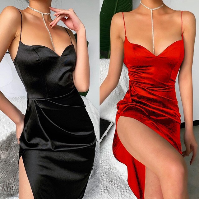 Strap Dresses High Slit Dress Bodycon Dress High Slit Peach Heart Collar Strap Dresses High Slit Dress Bodycon Dress High Slit Peach Heart Collar