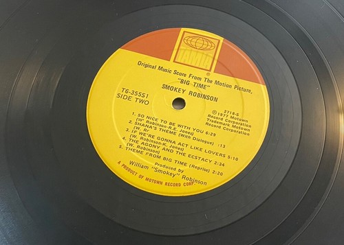 Smokey Robinson – Big Time - Original Music Score, 1977 (LP) - Picture 9 of 9