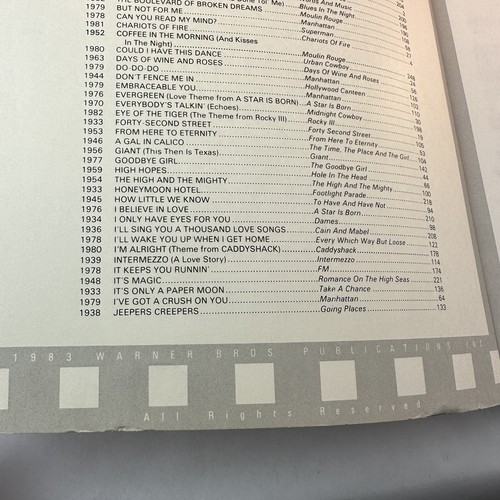 The Great American Movie Book 90 Songs Voice Piano Guitar Warner Brothers 1983 - Picture 11 of 12