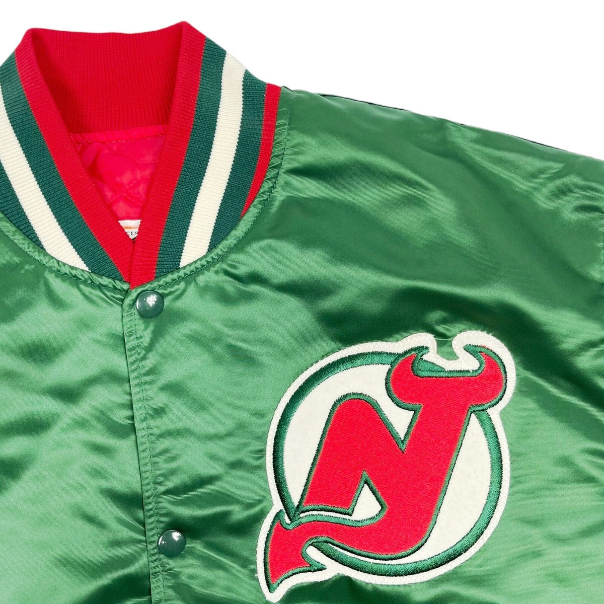 訳あり超特価の通販 Jersey New NHL NWOT Rare Vtg Devils Satin Starter Green ウェア