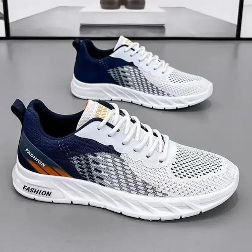 Herren Laufschuhe Atmungsaktiv Strick Sport Turnschuhe Gepolstert Freizeit Fitness Sport - Bild 9 von 26