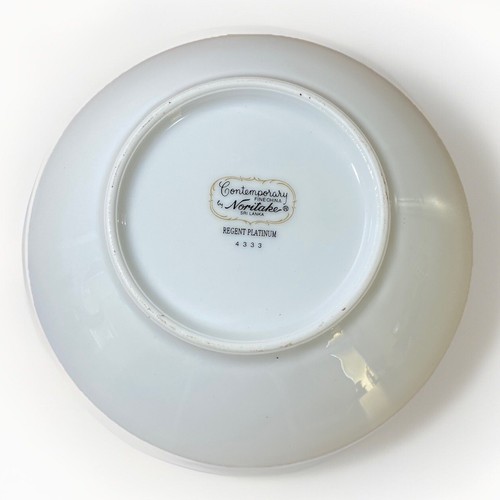 4 Piece Lot Noritake Regent Platinum 4333 Dinner Luncheon Salad Fruit Bowl - Picture 9 of 13