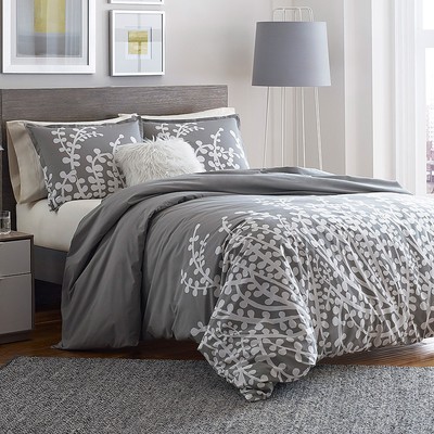 City Scene Branches Gray Comforter Set City Scene Branches Gray Comforter Set