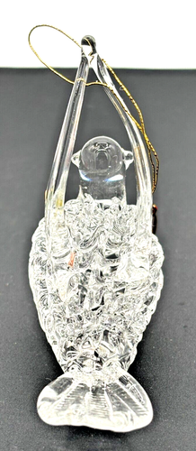 Vintage gesponnenes Glas Liebe Vogel Figur Ornament mundgeblasene Taube mit Box EUC - Bild 3 von 13