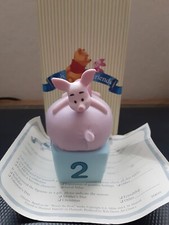 Disney Pooh  Friends Piglet On Balloon 2 Year Birthday Figurine