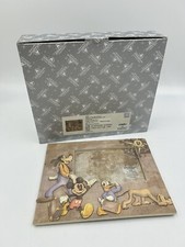 Disney Parks 4"x6" Mickey Mouse Pluto Goofy Donald Duck Picture Frame Travel New