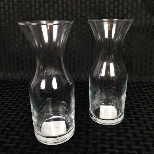 Mini Wine Decanters 2 Single Serving Glass Carafes - Picture 1 of 7