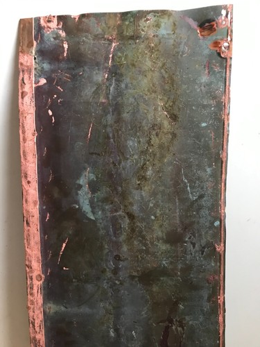 Kupferblech 29 1/4" x 10" Patina Grünspan Farben - Bild 7 von 13