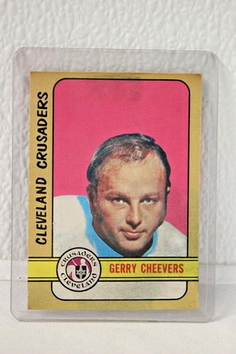 1972 O-Pee-Chee #340 Gerry Cheevers | Portero de los Cleveland Crusaders - Imagen 2 de 3