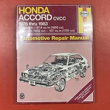 Honda Accord CVCC 1976-1983 Tune-Up Shop Service Repair Manual 1980 1981 1982