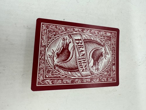 Official Branding Iron Western Playing Cards Linen Finish Double G Design 1995 V - Picture 7 of 7