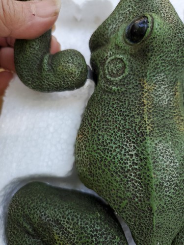 Floating Frog Garden Pond Decoration Vintage Jointed Wood 12" - Picture 9 of 14