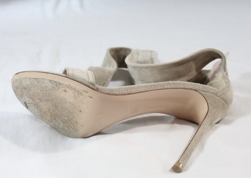GIANVITO ROSSI - $895 SUEDE "BEVERLY" ANKLE WRAP/TIE SANDALS/HEELS (PERFECT!) 39 - Picture 8 of 9