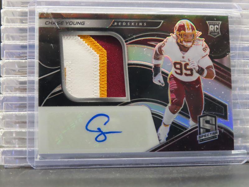 2020 Spectra Chase Young RPA Prizm Rookie Patch Auto Autograph RC 29/99 Redskins