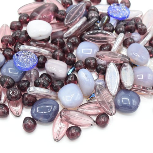 100G CZECH PRESSED GLASS BEADS MIXED SIZE AND COLOUR - Picture 11 of 14