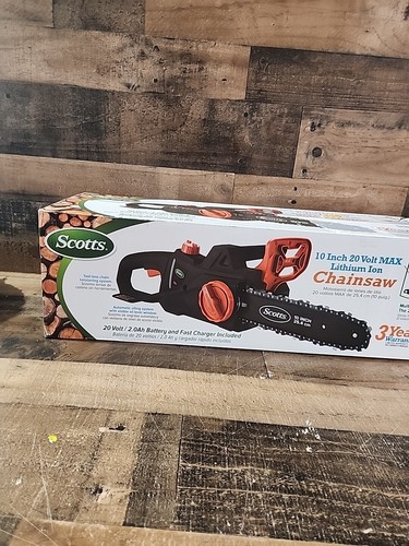 Scotts LCS31020S in. 20-Volt Lithium Ion Cordless Chainsaw, 2Ah Battery - Picture 3 of 13