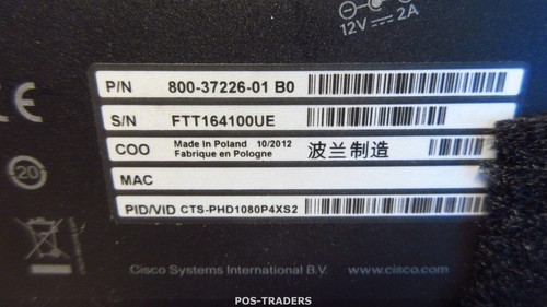 Cisco CTS-PHD1080P4XS2 PrecisionHD Precision 40 Camera 4x Optical Zoom - EXCL PS - Afbeelding 5 van 5