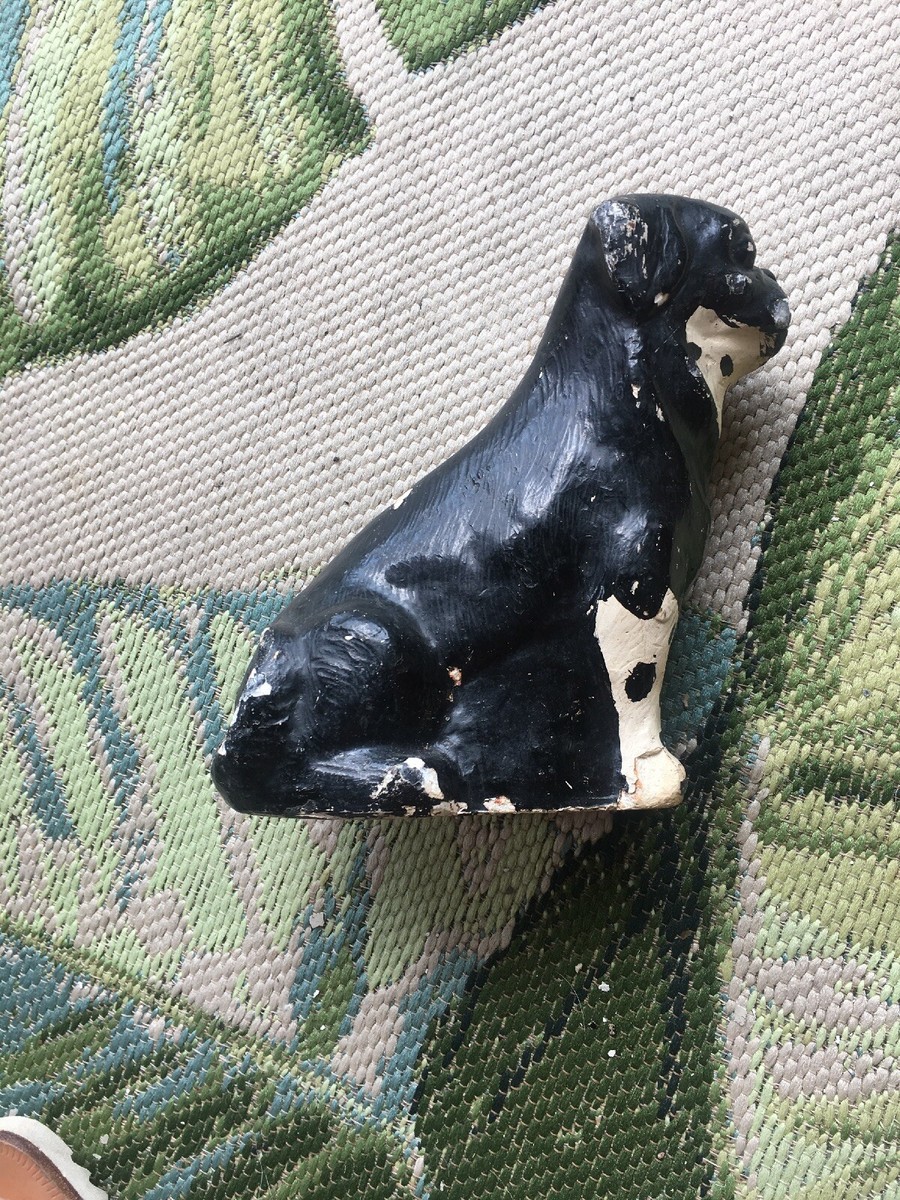 アンティーク雑貨 Vintage chalkware Bulldog Vintage Chalkware Carnival Game Prize Bulldog 1930-40s