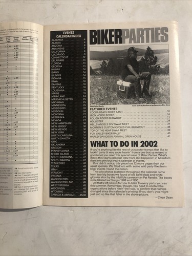 2002 Biker Magazine Biker Parties - Complete Guide To Fun, Runs, And Rallies - Picture 4 of 11